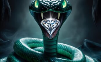 Leonardo Phoenix a serpents head emerging from a dark mystical 2