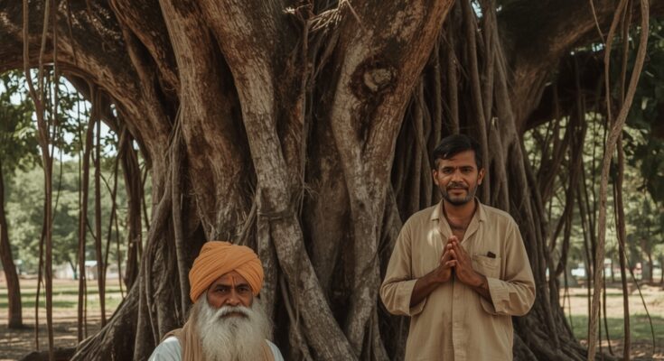 Lucid Realism A serene Indian sadhu with a wise and gentle fac 2